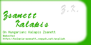 zsanett kalapis business card